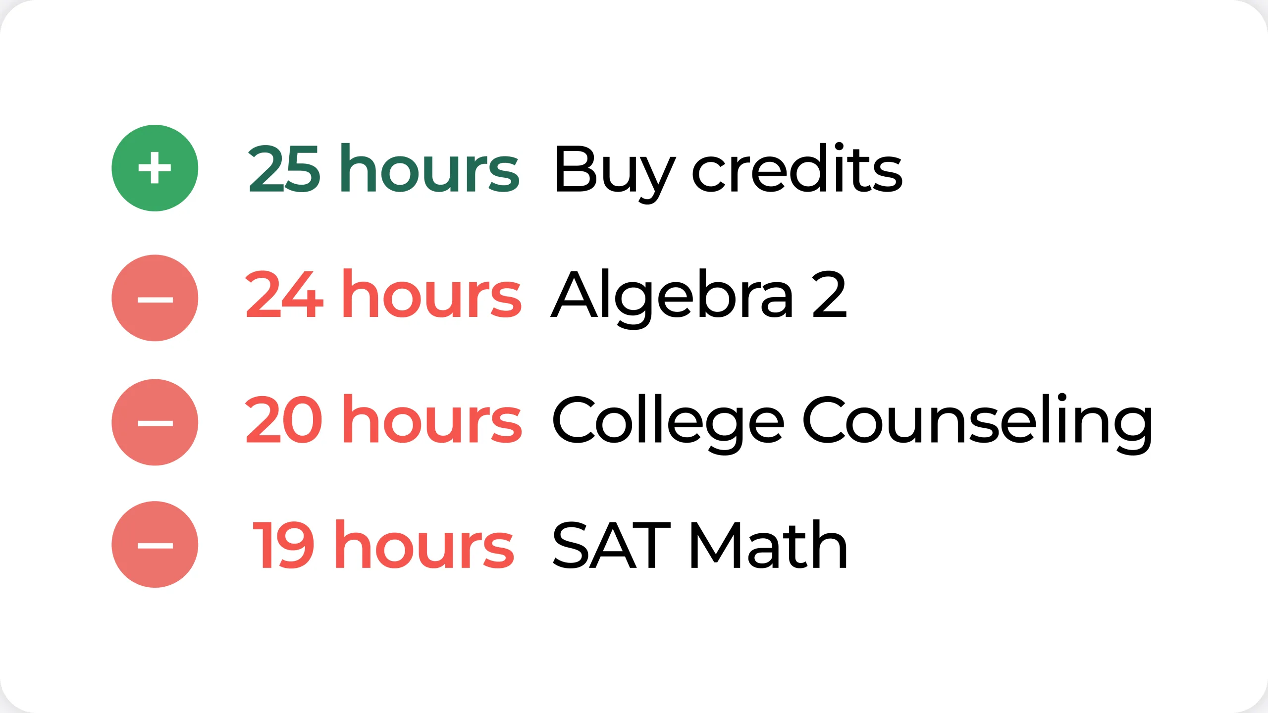 Buy tutoring hours, use on anything